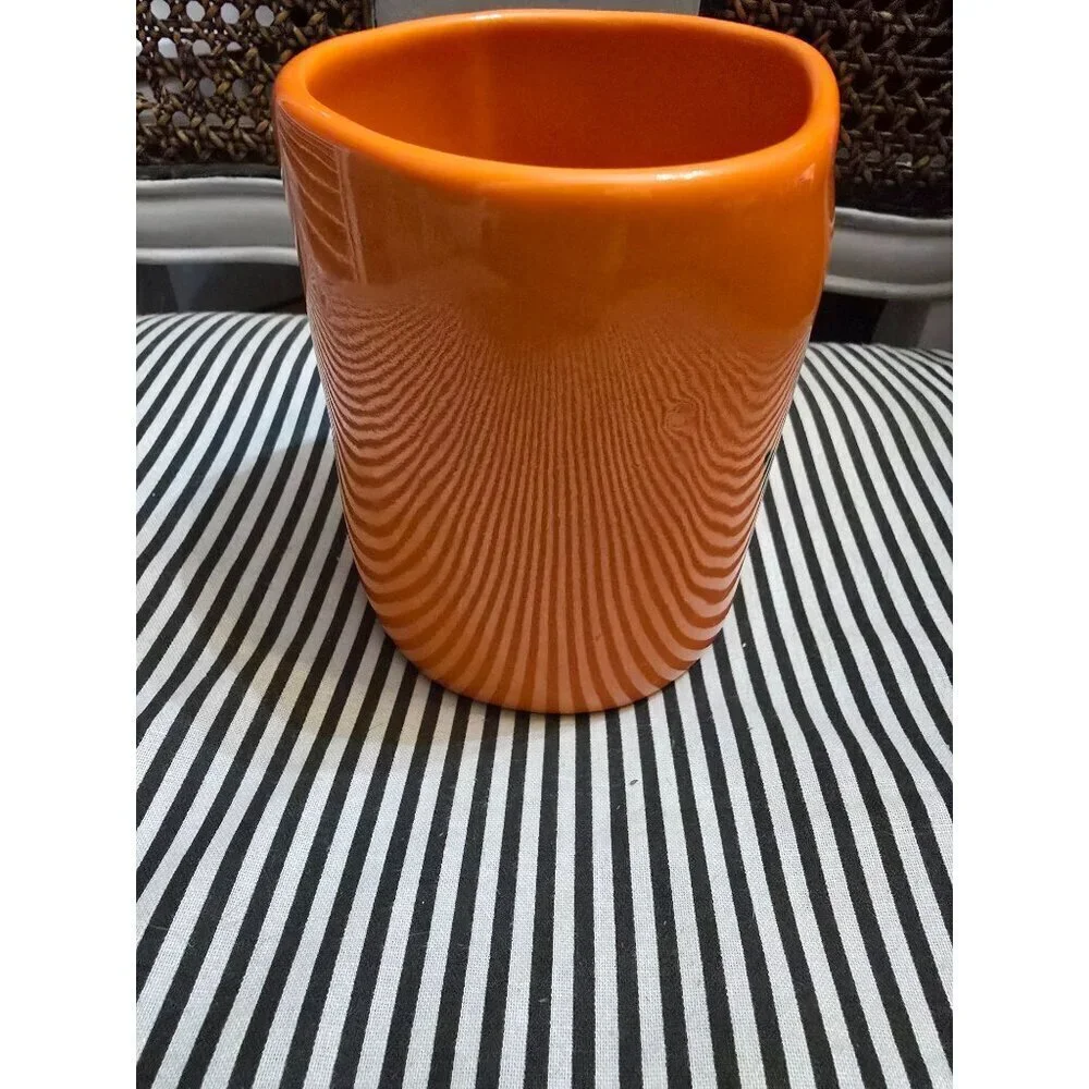 Rae Dunn Artisan Orange Halloween Jack-O-Lantern Pumpkin Face Mug
